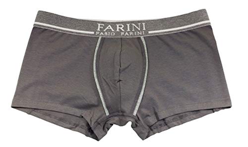 Fabio Farini - Calzoncillos para Hombres Calzoncillos Retro de 4 Paquetes, Hechos de algodón, cómodos y Extensibles. 1x Rojo 1x Negro 1x Gris 1x Azul XL