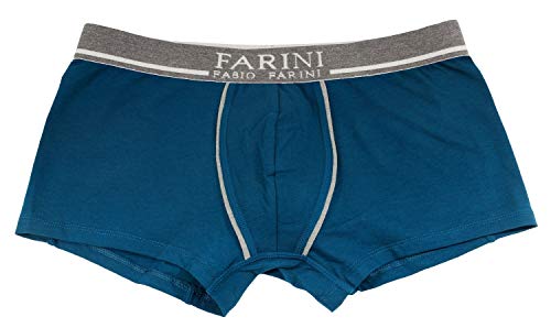 Fabio Farini - Calzoncillos para Hombres Calzoncillos Retro de 4 Paquetes, Hechos de algodón, cómodos y Extensibles. 1x Rojo 1x Negro 1x Gris 1x Azul XL