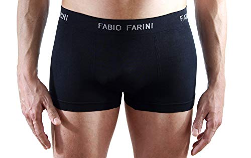 Fabio Farini - Multipack Seamless Men's Boxer Shorts Super cómodos de Microfibra elástica para el Deporte, el Ocio y el Uso Diario Paquete de 8 M