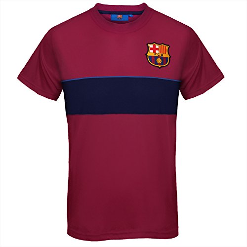 FC Barcelona Camiseta para hombre de fútbol oficial, de poliester, para entrenar - - Medium