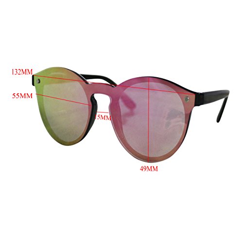 FERETI Gafas De Sol Mujer Rosa Negro Sin Montura Pasta Vintage Moda Fashion Elegante Joven