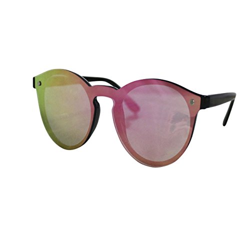 FERETI Gafas De Sol Mujer Rosa Negro Sin Montura Pasta Vintage Moda Fashion Elegante Joven