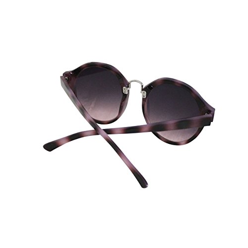 FERETI Gafas De Sol Redondas Leopardo Mujer Rosa Metal Pasta Redondo Tortuga Animal Estampado