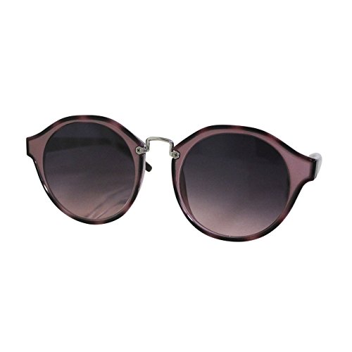 FERETI Gafas De Sol Redondas Leopardo Mujer Rosa Metal Pasta Redondo Tortuga Animal Estampado