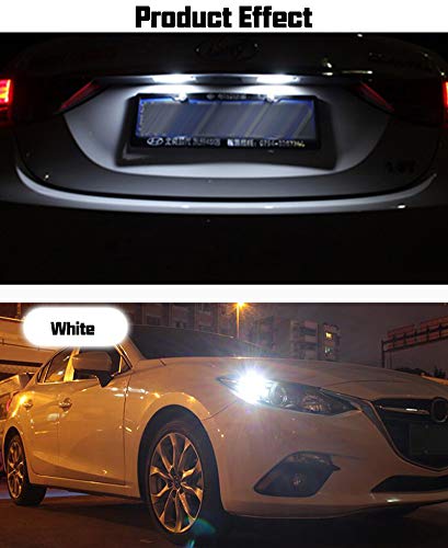 FEZZ Luces Interior Led Coche Canbus Bombillas Posicion Led Blancas Luz T10 W5W Laterales Iluminación, 10 Pack