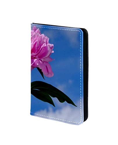 Fiori Rosa Funda de Cuero para Pasaporte Funda de Viaje Cartera de Viaje Organizar Pasaporte y Tarjetas de crédito 11.5x16.5cm