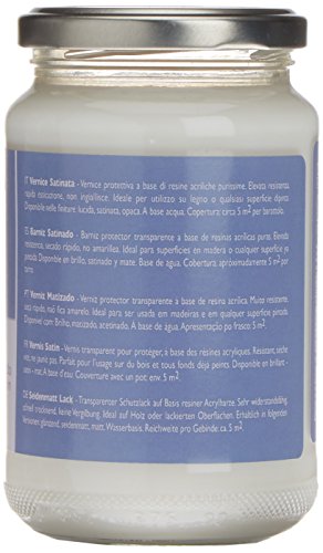 Fleur Paint 12655 - Barniz satinado (para interior y exterior, 330 ml) color transparente