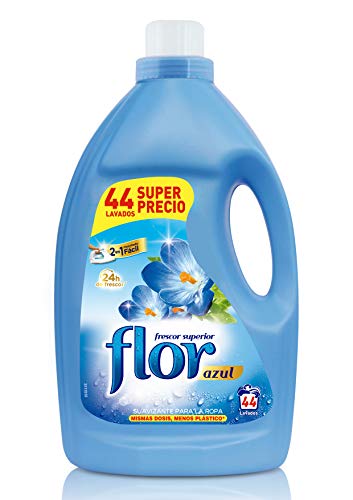 Flor - Suavizante para la ropa, aroma azul - 44 dosis