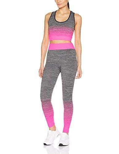 FM London Crop Top and Leggings Conjunto ropa deportiva, Rosa (Pink), Talla única (Talla del fabricante: 8-14) para Mujer