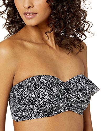 Freya Run Wild UW Padded Frill Bandeau Bikini Top in Black (AS4615) *Sizes C-G*