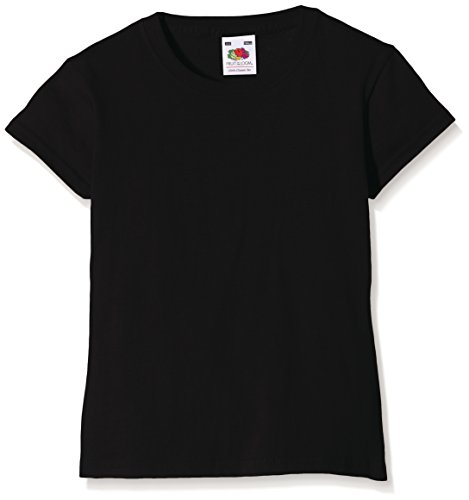 Fruit of the Loom SS079B, Camiseta Para Niños, Negro (Black), 12/13 Años