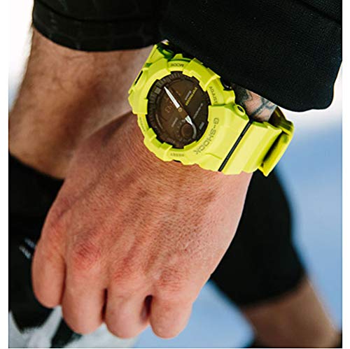 G-Shock By Casio Men's Analog-Digital GBA800-9A Bluetooth Watch Lime Green