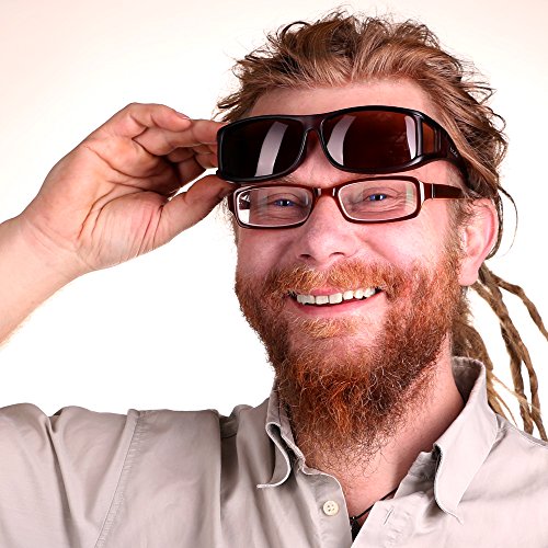 Gafas de Sol superpuestas Active Sol para Hombres | Gafas de Sol superpuestas UV400 | polarizadas | Gafas polarizadas Fit-Over para Personas Que Llevan Gafas