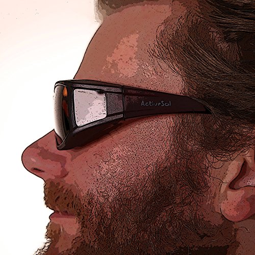 Gafas de Sol superpuestas Active Sol para Hombres | Gafas de Sol superpuestas UV400 | polarizadas | Gafas polarizadas Fit-Over para Personas Que Llevan Gafas