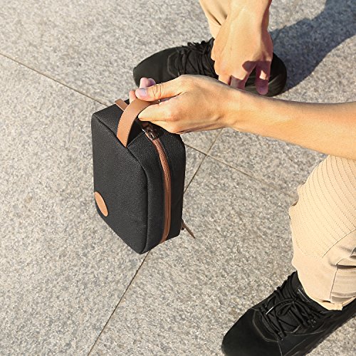 GAGAKU Hombre Dopp Kit Impermeable Neceser Bolsa de Aseo Neceser de Viaje Bolsa de Cosmético - Negro