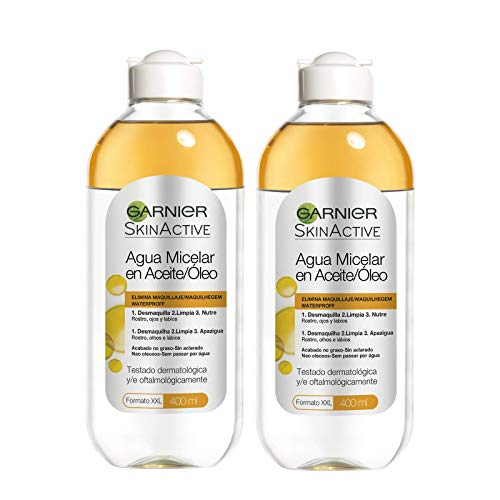 Garnier Skinactive Agua Micelar Aceite Waterproof Lote 2 X 400 Ml 800 ml