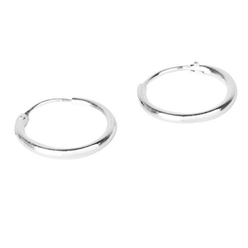 Gazechimp 2 Pares Joyería de Pendientes Anillos 925 Pequeños Aro sin Fin Plata Aretes Nariz Labio