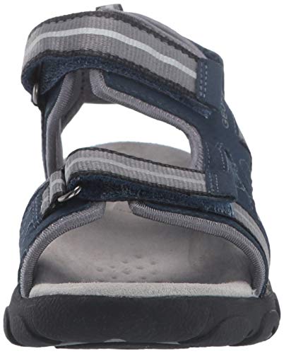 Geox JR Sandal Strada A, Sandalias con Punta Abierta para Niños, Blue (Navy/Grey C0661), 31 EU