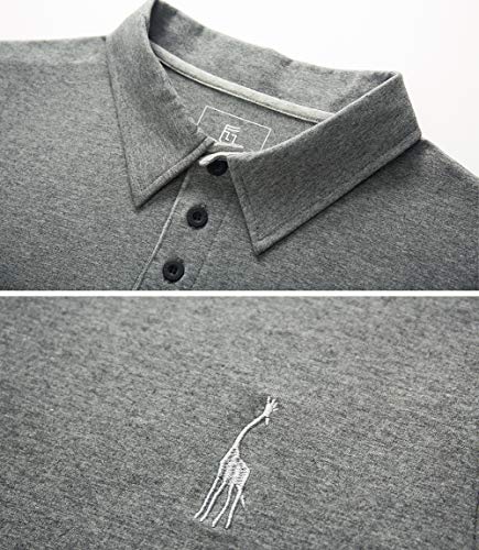 GLESTORE Polo para Hombre de Manga Corta Collar Camisa Golf MT1030 de Tenis Camiseta Azul Negro Gris Rosa M-XXL