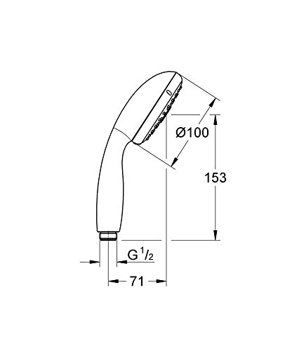 Grohe New Tempesta 100 - alcachofa de ducha 3 chorros (Ref. 28261002)