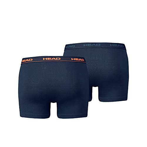 Head Basic Boxer 2p Bañador, Naranja (Peacoat/Orange 493), X-Large (Talla del Fabricante: 040) (Pack de 2) para Hombre