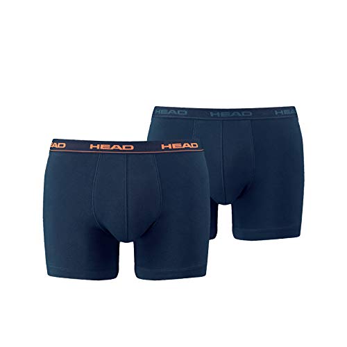 Head Basic Boxer 2p Bañador, Naranja (Peacoat/Orange 493), X-Large (Talla del Fabricante: 040) (Pack de 2) para Hombre