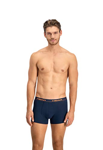 Head Basic Boxer 2p Bañador, Naranja (Peacoat/Orange 493), X-Large (Talla del Fabricante: 040) (Pack de 2) para Hombre