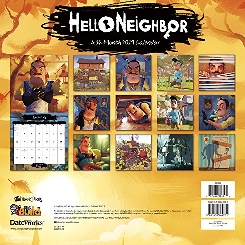 Hello Neighbor 2019 Calendar