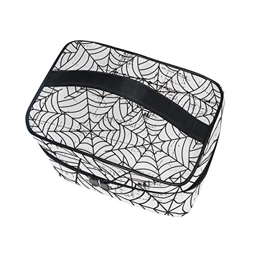 Hengpai Spider Web Art Bolsa de cosméticos de viaje Maquillaje Tren Estuches Organizador de almacenamiento para mujeres