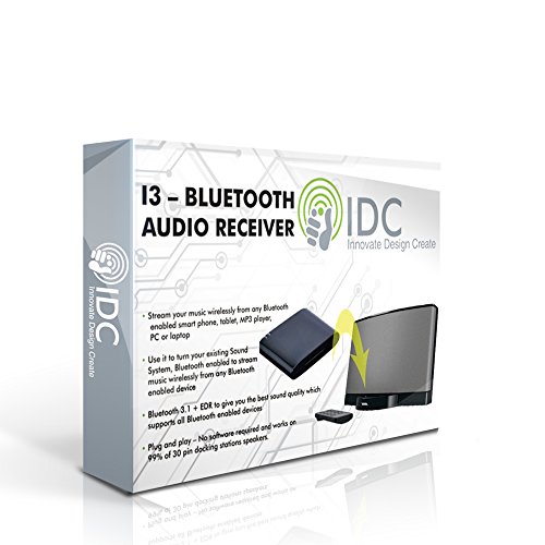 IDC© i3 - Receptor de Bluetooth Premium - versión 3.0 - convertir su Docking estación Bluetooth - Funciones 2 en 1