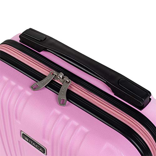 ITACA - Neceser Rígido ABS Grande de Viaje, Maleta de Aseo. Cierre Cremallera. Cinta Trolley, Asa Retráctil y Bandolera. Múltiples Compartimentos. Ligero y Cómodo. T71535, Color Rosa