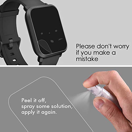 ivoler 6 Unidades Protector de Pantalla para Huami Amazfit Bip S/Amazfit Bip S Lite, [Cobertura Completa] [líquida Instalar] [No Burbujas] HD Transparente TPU Suave láminas Protectora