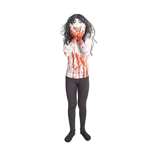 Jeff la Killer Kids Monster Morphsuit Disfraz – Tamaño Grande (120cm-137cm)