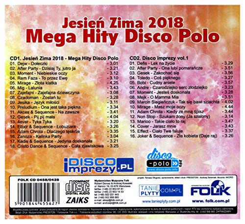 JesieĹ Zima 2018 - Mega Hity Disco Polo [CD]