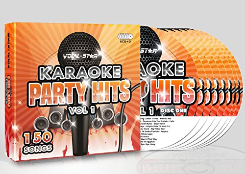 Karaoke Party Hits CDG CD+G Disc Set - 150 Songs on 8 Discs Including The Best Ever Karaoke Tracks Of All Time (Adele, Edd Sheeran, Coldplay, Abba, Beatles, Frank Sinatra, One Direction and much more)