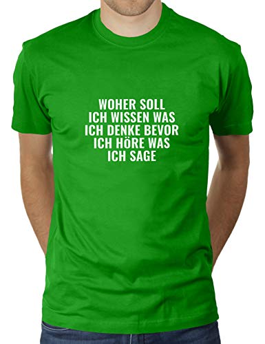 KaterLikoli - Camiseta para hombre, diseño con texto en alemán Apple Green XXL