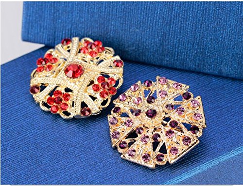 keland 12 unids Mix Set Cristal Broches Flor Broche Collar Ramillete Ramo Decoración Al Por Mayor Lote DIY BROACH (color)