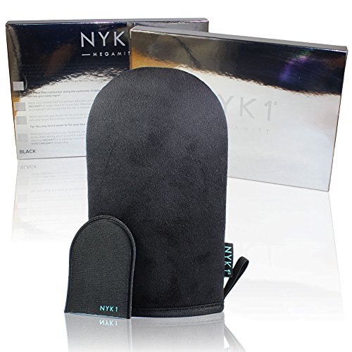 Kit De Bronceado NYK1 - Fake Tan Force, Set MegaMitt Y ExfoliMitt, Autobronceador De Bajo Olor DEEP TAN Tanforce Fake Skinny Look Tanning Mousse. Bronzer Golden Skin Look Australiano Horneado En Oro