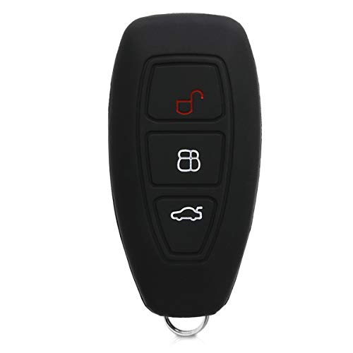 kwmobile Funda Compatible con Ford Llave de Coche Keyless Go de 3 Botones - Carcasa Protectora Suave de Silicona - Rally