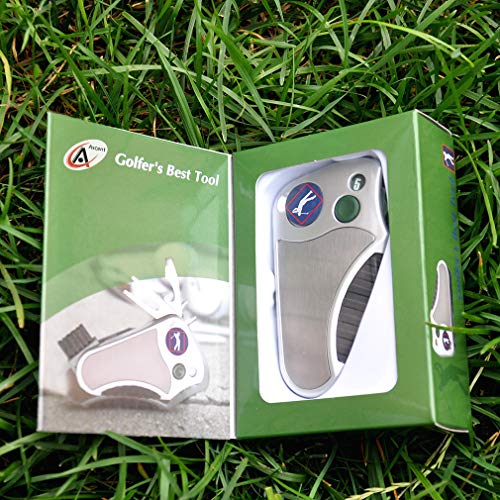 La mejor herramienta de golfista Golf multiherramienta todo en uno - stroke contador, herramienta para reparar piques de golf, mejor Golf Regalo Idea para hombres mujeres, Souvenir, presente