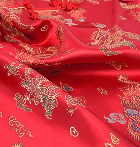 Laciteinterdite Vestido Chino para niña, Qipao tradicionale Rojo Motivo Dragones 4 años