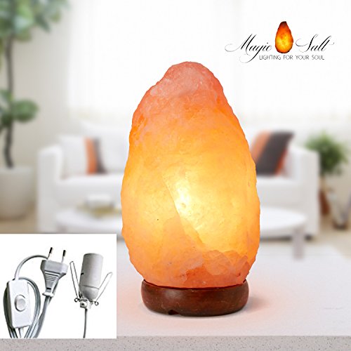 LAMPARA DE SAL DEL HIMALAYA - Incluye Cable y Bombilla - PESO ENTRE 4 Y 6 KG - MAGIC SALT LIGHTING FOR YOUR SOUL