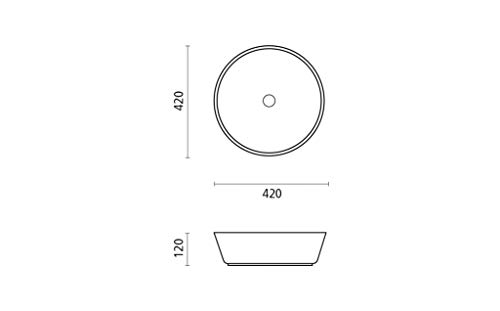 LAVABO SOBRE ENCIMERA BATHCO DE STONE MADAGASCAR BEIGE MEDIDAS: 420×120