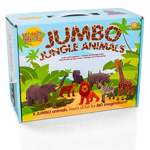 Learning Minds Conjunto de 8 Figuras Jumbo Jungle Animal - 18 Meses +