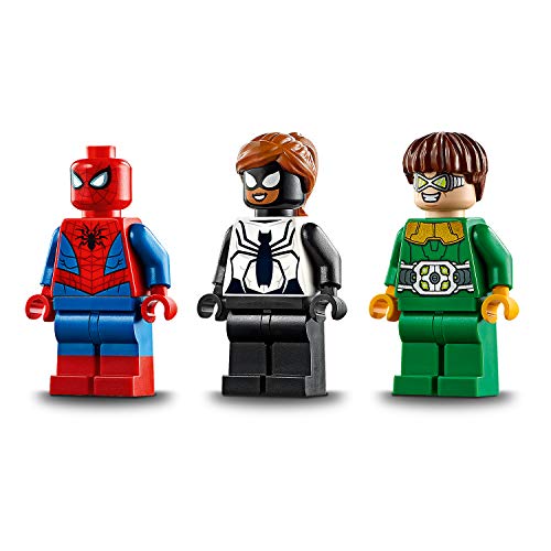 LEGO Super Heroes - Spider-Man vs. Doc Ock, Juguete de Construcción 2 en 1 del Universo Marvel, Incluye una Moto y Minifigura de Spider-girl (76148)