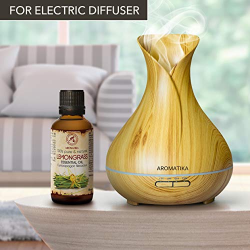 Lemongrass Aceite Esencial 50ml - Cymbopogon Flexuosus - India - Aceite de Limoncillo 100% Puro y Natural - Mejor para Aromaterapia - Baño - Fragancia para el Hogar - Lemongrass Essential Oil