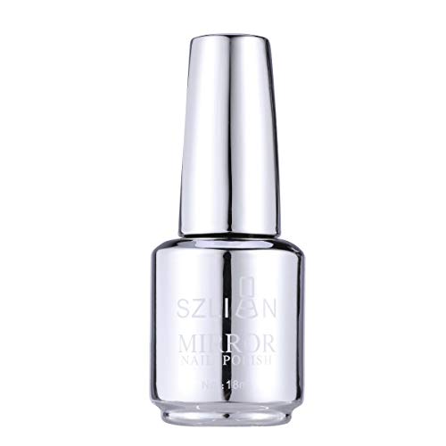 Lurrose Esmalte de uñas con Espejo, Color metálico, Esmalte de uñas, Accesorio de Gel artístico para uñas (12 Plata)