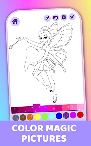 Magic Animated Shining Coloring Book For Little Fairies