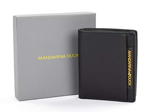 Mandarina Duck Men's small wallet in leather Dual UDP04 Black