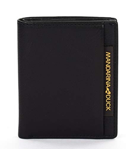 Mandarina Duck Men's small wallet in leather Dual UDP04 Black